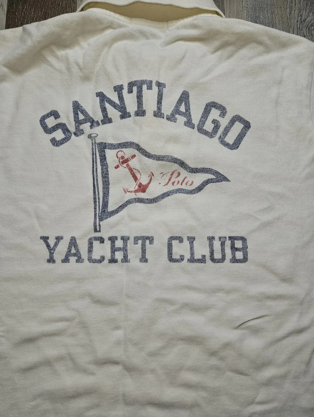 Polo Ralph Lauren Classic Fit Nautical Mesh Polo Shirt Med Santiago Yacht Club